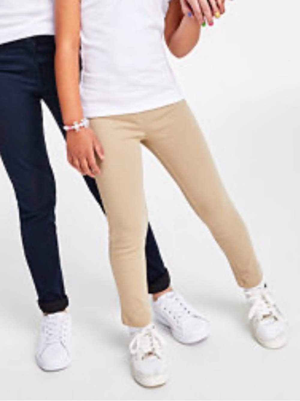 Lot of 2 Nautica Girls Skinny Khaki School Uniform Pants Size 5 NWT